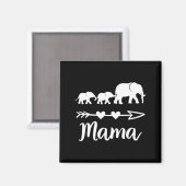 Elefantin 2 Babys Kinder Mutter von zwei süßen Müt Magnet (Vorderseite/Rückseite)