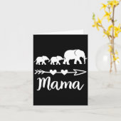 Elefantin mit 2 Babys Kinder Mutter von zwei süßen Karte (Gelbe Blume)