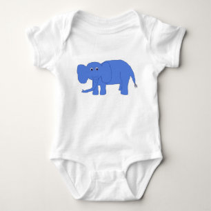Elefantkleid des blauen Babys Baby Strampler