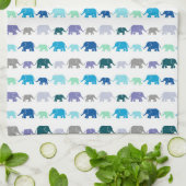 Elefantmarschieren Geschirrtuch (Gefaltet)