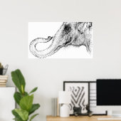 Elefant's treue 100% von Inkspot Poster (Heimbüro)