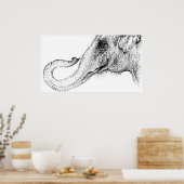 Elefant's treue 100% von Inkspot Poster (Küche)