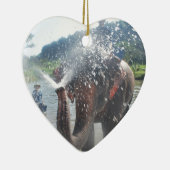 Elefantsprühwasser Keramikornament (Rechts)