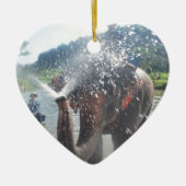 Elefantsprühwasser Keramikornament (Vorne)