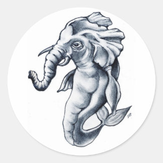 Elefisgerald030_copy Runder Aufkleber