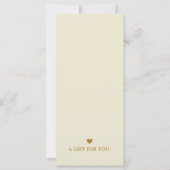 Elegan Beige Minimalist Custom Business Gift Card (Rückseite)