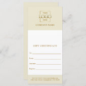 Elegan Beige Minimalist Custom Business Gift Card (Vorne/Hinten)