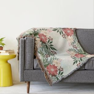 Elegan Festivals Weihnachten Poinsettia Urlaub Decke