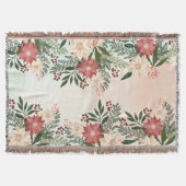 Elegan Festivals Weihnachten Poinsettia Urlaub Decke (Vorderseite)