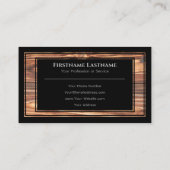 Elegan gerahmtes Holzkorn im Holzstil Visitenkarte (Rückseite)