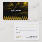 Elegan Gold Zickzack Salon und Wellness-Center Ges Rabattkarte (Vorne/Hinten)