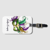 Elegan Mardi Gras Mask Gepäckanhänger (Vorderseite (Horizontal))