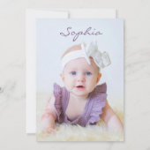 Elegan & Minimalistische Taufe Einladung (Rückseite)