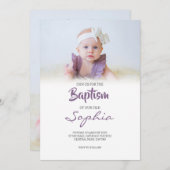 Elegan & Minimalistische Taufe Einladung (Vorne/Hinten)