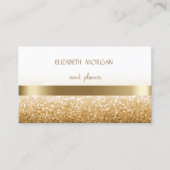 Elegan Modern Simple Glittery Bokeh ,Gold Streifen Visitenkarte (Vorderseite)