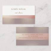 Elegan Modern Simple Pink Stripes Visitenkarte (Vorne/Hinten)