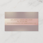 Elegan Modern Simple Pink Stripes Visitenkarte (Rückseite)