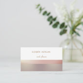 Elegan Modern Simple Pink Stripes Visitenkarte (Stehend Vorderseite)