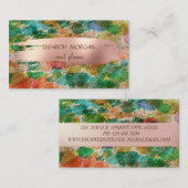 Elegan Modern Watercolor Splashes , Pinselstriche Visitenkarte (Vorne/Hinten)