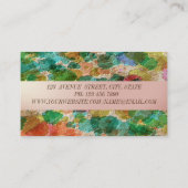 Elegan Modern Watercolor Splashes , Pinselstriche Visitenkarte (Rückseite)