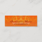 Elegan orange MiniVisitenkarte Mini Visitenkarte (Rückseite)