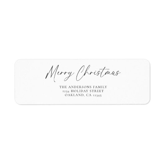 Elegan Simple Script Frohe Weihnachtstypografie (Vorne)