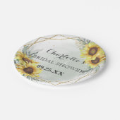 Elegan Watercolor Brautparty Pappteller (Schrägansicht)