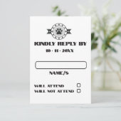 Eleganalize Dog Pet RSVP Karte (Stehend Vorderseite)