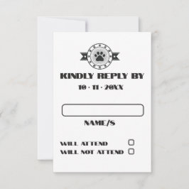 Eleganalize Dog Pet RSVP Karte