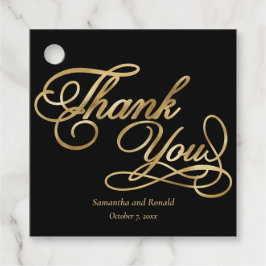 EleganBlack and Imitats Gold Calligraphy Vielen Da Geschenkanhänger