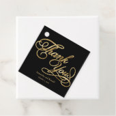 EleganBlack and Imitats Gold Calligraphy Vielen Da Geschenkanhänger (Beispiel)