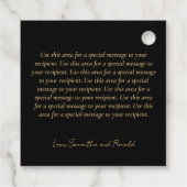 EleganBlack and Imitats Gold Calligraphy Vielen Da Geschenkanhänger (Rückseite)