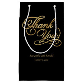 EleganBlack and Imitats Gold Calligraphy Vielen Da Kleine Geschenktüte