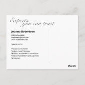 EleganBlack Just verkauft echte Anwesen-Vorlage Postkarte (Rückseite)