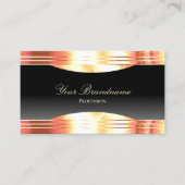 EleganBlack mit Rose Gold Borders und QR Code Visitenkarte (Vorderseite)