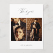 EleganBlack Vielen Dank, dass Sie Script Foto Hoch Postkarte (Vorderseite)