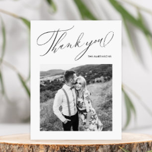 EleganBlack Vielen Dank, dass Sie Script Foto Hoch Postkarte
