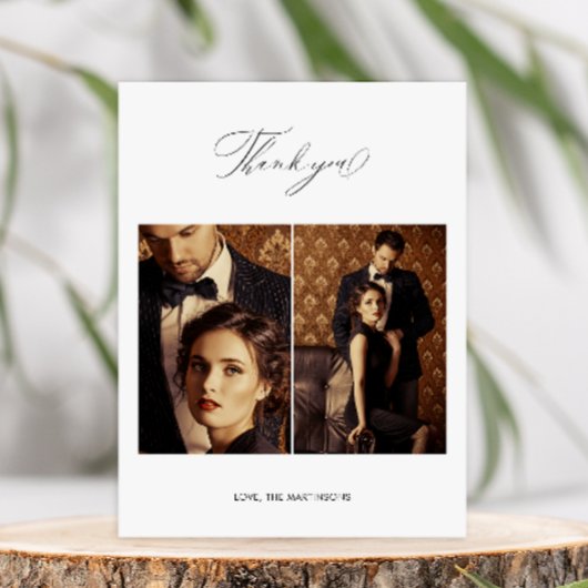 EleganBlack Vielen Dank, dass Sie Script Foto Hoch Postkarte