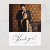 EleganBlack Vielen Dank, dass Sie Script Foto Hoch Postkarte (Vorderseite)