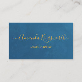 Eleganblau mit Goldschrift beruflich Visitenkarte