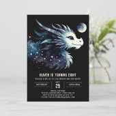 EleganBold Dragon Birthday Einladung (Stehend Vorderseite)