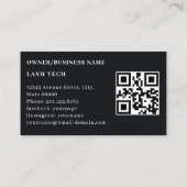 EleganBold Lash Tech QR Code Visitenkarte (Rückseite)