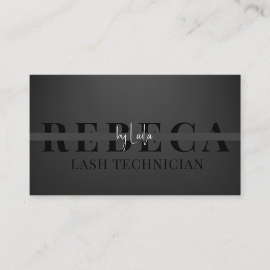 EleganBold Lash Tech QR Code Visitenkarte (Vorderseite)