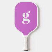 EleganBold Mit Monogramm Initial Orchid Lila Pickleball Schläger (Rückseite)