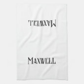 EleganBold Personalisierter Familienname Geschirrtuch (Vertikal)