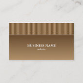 Eleganbraun mit Streifen Visitenkarte (Rückseite)