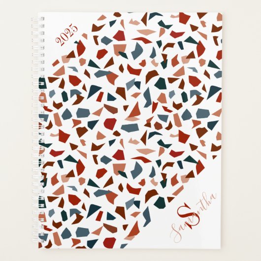 Eleganbraun Monogram Planer (Vorderseite)