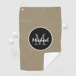 Eleganbraun, Personalisierte Monogram Mens Golfhandtuch