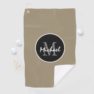 Eleganbraun, Personalisierte Monogram Mens Golfhandtuch