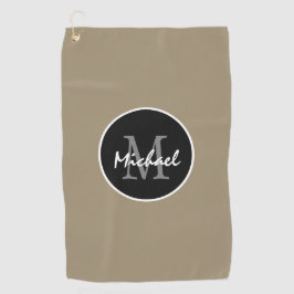 Eleganbraun, Personalisierte Monogram Mens Golfhandtuch